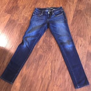 American Eagle dark stretch skinny jeans Sz 0